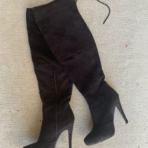 Thigh High Suede Boots